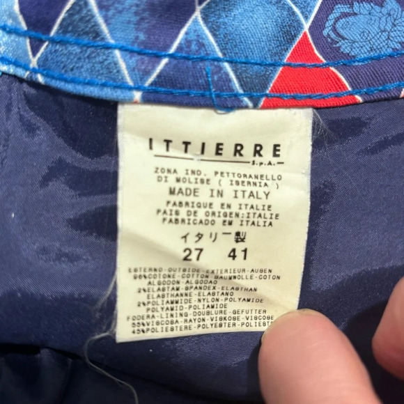 VERSACE Couture Jeans Sz 27 Vintage Geometric Print Pants Jeans Style - Picture 6 of 13